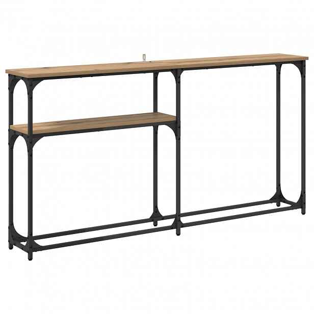 vidaXL Konsole Artisanový dub 145 x 22,5 x 75 cm Kompozitní dřevo
