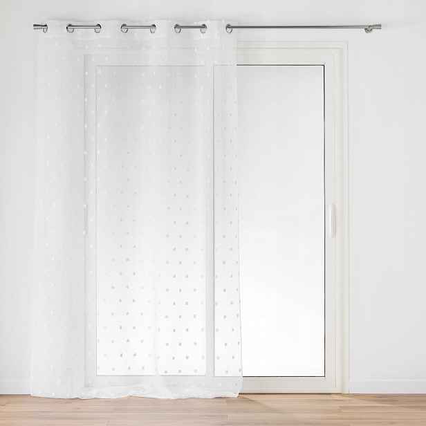 Záclona Bílá S Puntíky Záclona Do Obývacího Pokoje Ložnice 240 x 140 CM