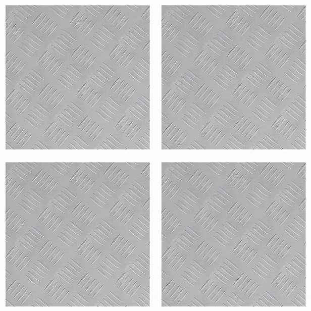 vidaXL Schodové nášlapy 4 ks 40 x 40 cm Stříbrná Hliník Čtvercový