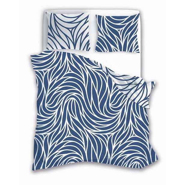 Jemné A Příjemné Na Dotek Modré Povlečení Modern 200x220