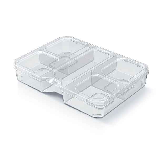 Prosperplast Organizér RQS BOX 19,3x14,7x3,5 cm transparentní