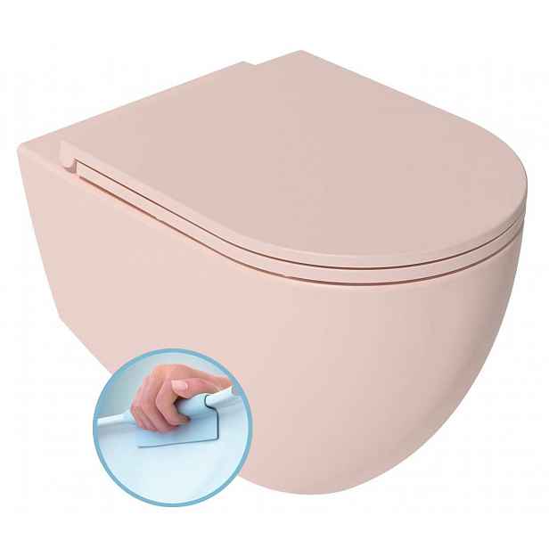 Sapho Isvea Infinity - Závěsné WC, Rimless, růžová Salmon 10NF02005-2S