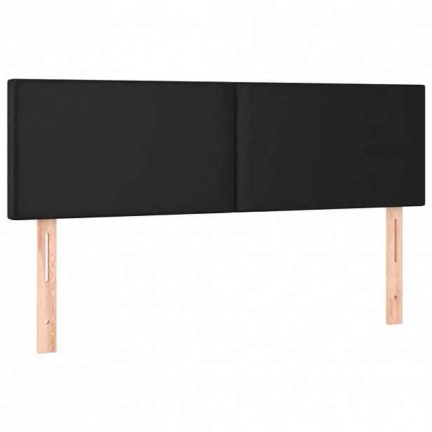 vidaXL Čela postele černá 144x5x78/88 cm umělá kůže