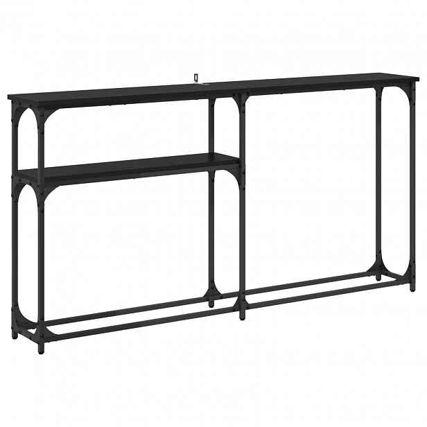 vidaXL Konsole Černý dub 146 x 22.5 x 75 cm Kompozitní dřevo