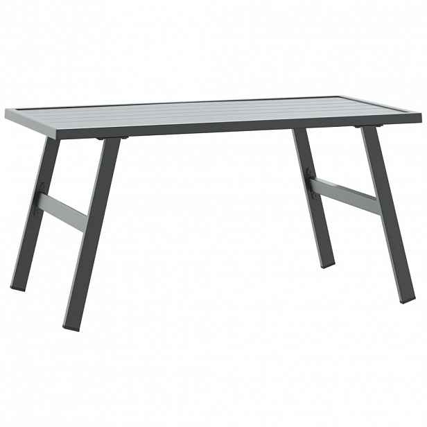 vidaXL Zahradní konferenční stolek černý 90 x 45 x 35 cm ocel