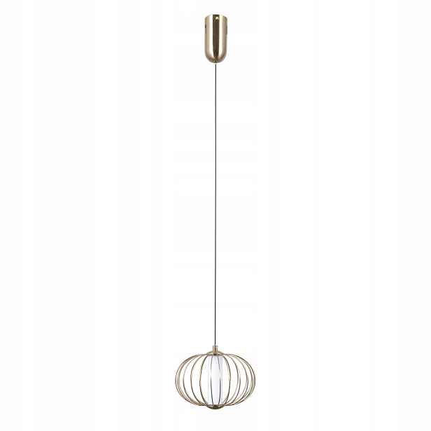 Italux Závěsná lampa Zlatá Led 5W 432lm Moderní Rabel Drátěná