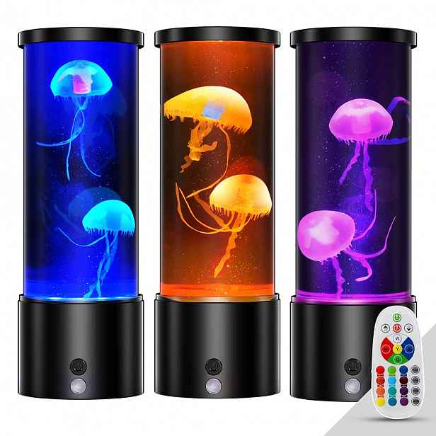 Lampa Lampka Lawa Rgb Led Medúza Noční Stolní Osvětlení Dárek