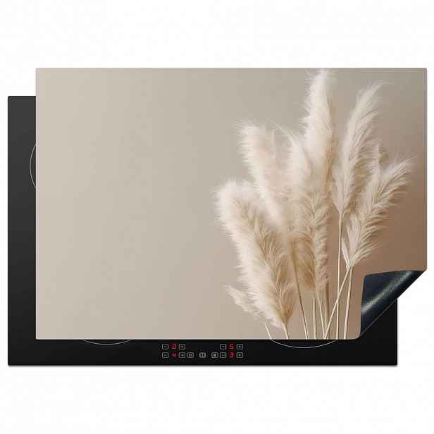 MuchoWow KRYT NA INDUKČNÍ DESKU Pampová tráva - Plumes - Pastelová - Bílá 75x52 cm