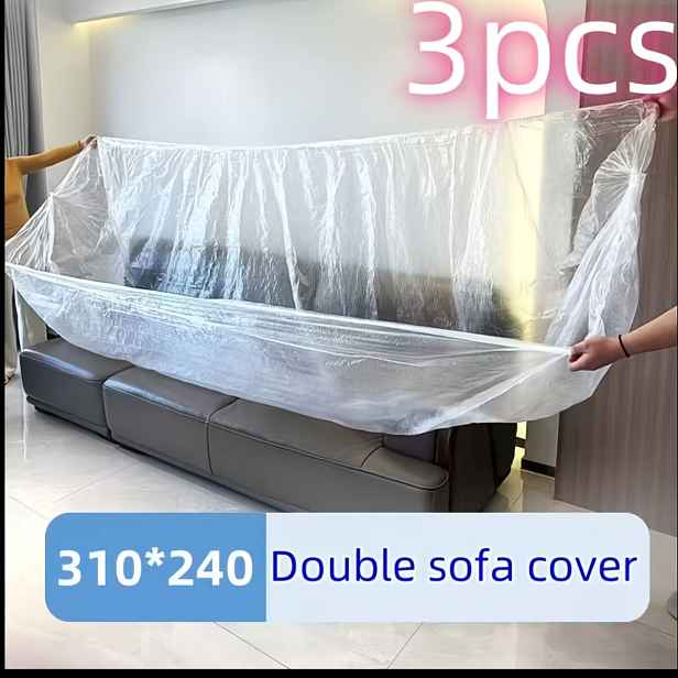 TEMU 3ks Extra Velký Pružný Prachový Potah na Pohovku 122"x94" | Univerzální Velikost pro Pohovky/Klimatizace/Televize/Ledničky/Motocykly/ | Pro