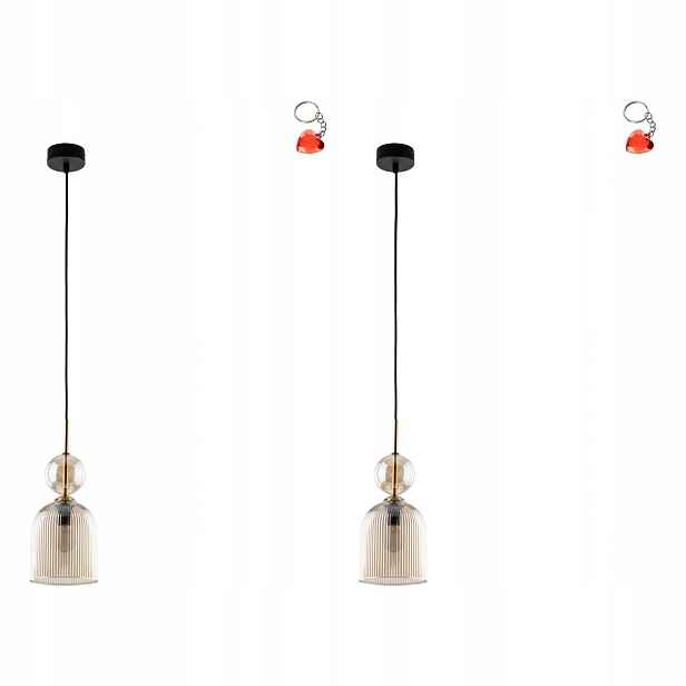 Tk Lighting Sada 2x Závěsná lampa Sophia Cognac 11039