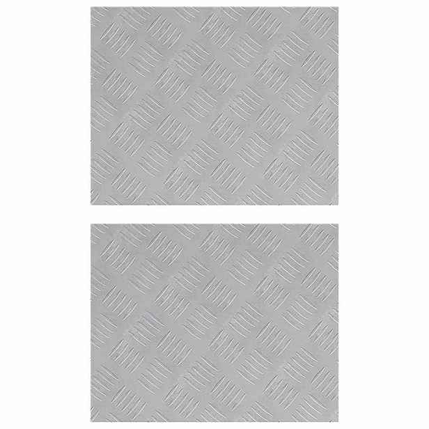 vidaXL Schodové nášlapy 2 ks 50 x 40 cm Stříbrná Hliník Obdélníkový