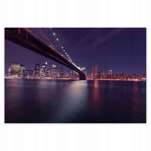 Plakáty 200x135 Most v noci Usa New York