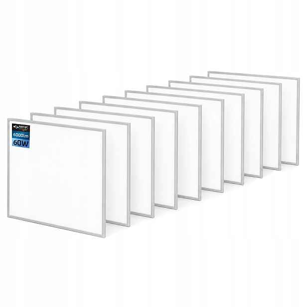 10x Stropní panel stropní svítidlo Led lampa 60W kazetová 60x60cm 4000K závěsná