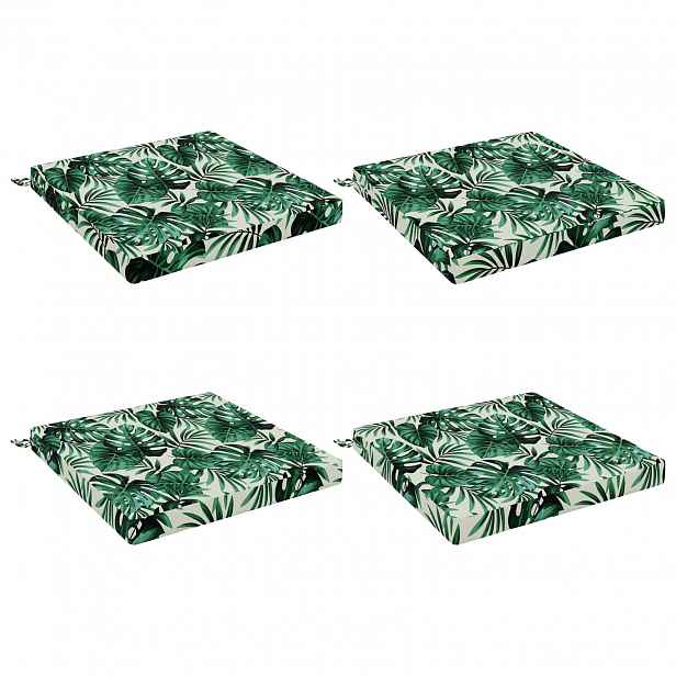 vidaXL Polstry ve 4 kusech SOEST 4 ks 100% polyester Vzor listů