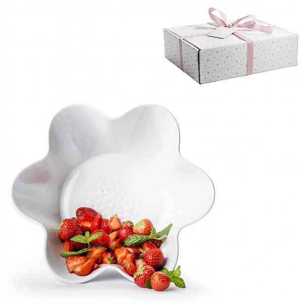 Keramická mísa PICCADILLY FLORA Ø25,5 cm, bílá