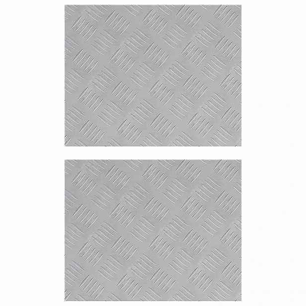 vidaXL Schodové nášlapy 2 ks 50 x 40 cm Stříbrná Hliník Obdélníkový