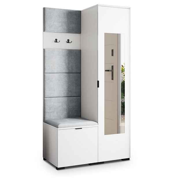 MASSENO MODERNÍ PŘEDSÍŇOVÁ SKŘÍŇ VIRA, 95/181/51 cm, bílá