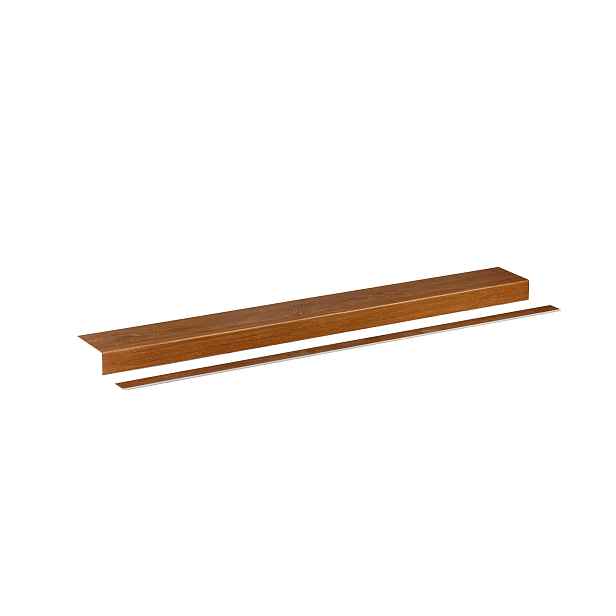 Schodová vinylová hrana Kingstone 120x12,5x5,5 cm, 1200x125x55 mm, hnědá, Egibi