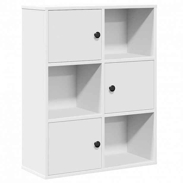 vidaXL Knihovna bílá 60x24x76,5 cm kompozitní dřevo