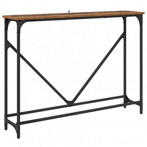 vidaXL Konzolový stolek Staré dřevo 102 x 23 x 75 cm Kompozitní dřevo