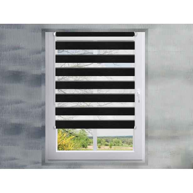 FEXI Roleta Den a noc, Silk černá, A 098, 220x73 cm