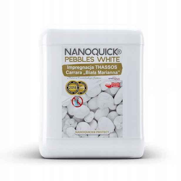 Impregnát na kameny Thassos Carrara Bílá Marianna Nanoquick Pebbles White