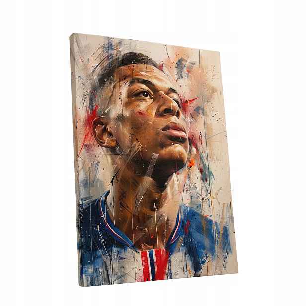 Obraz na plátně Portrét Kylian Mbappé do domu obývacího pokoje dárek 75x100
