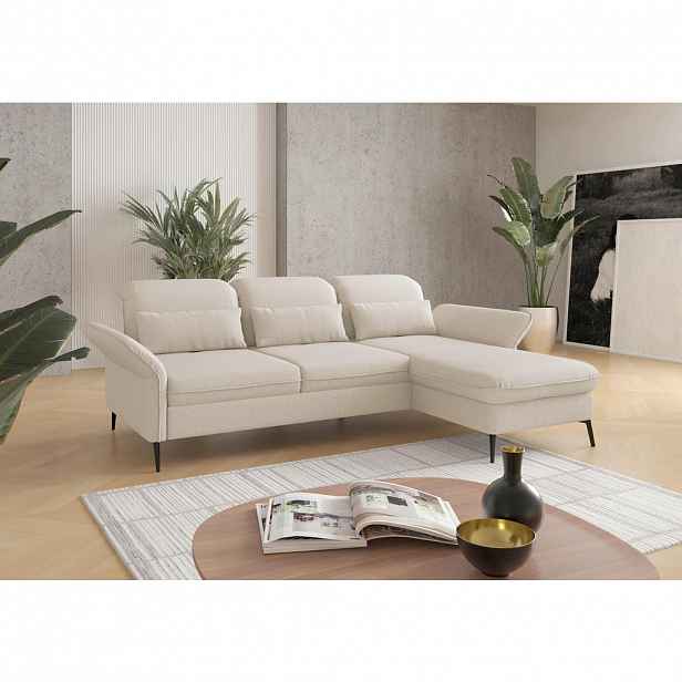 Sit & More ROHOVÁ SEDAČKA, textil, krémová
