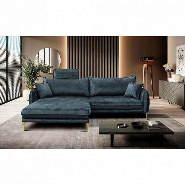 MID.YOU ROHOVÁ SEDAČKA, textil, modrá