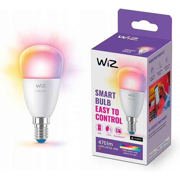 Led Žárovka E14 Chytrá Rgb Wifi Bluetooth Změna Barev 40W Barva Aplikace