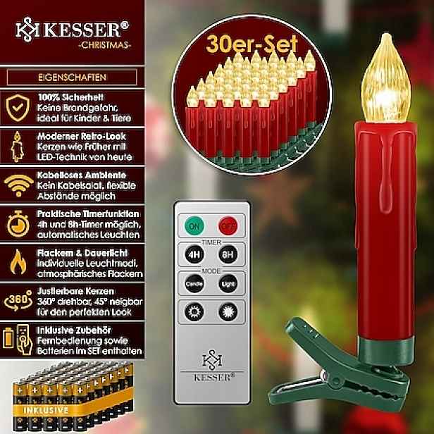 Vánoční svíčky kesser Led bezdrátové
