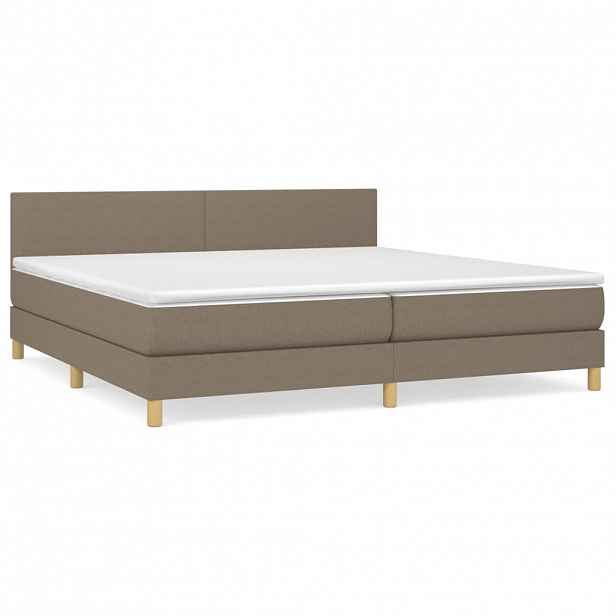 vidaXL Box spring postel s matrací taupe 200x200 cm textil