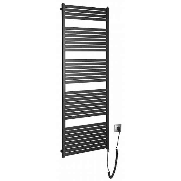 Aqualine - Topné těleso TONDI-E 60x169 cm, 800W, černá mat DE496T