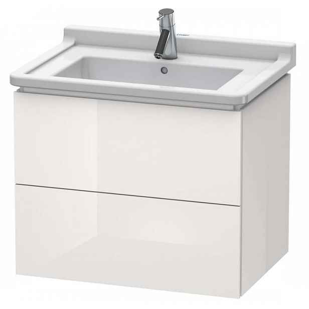 Duravit L-Cube - Umyvadlová skříňka 56x67x47 cm, 2 zásuvky, lesklá bílá LC626402222