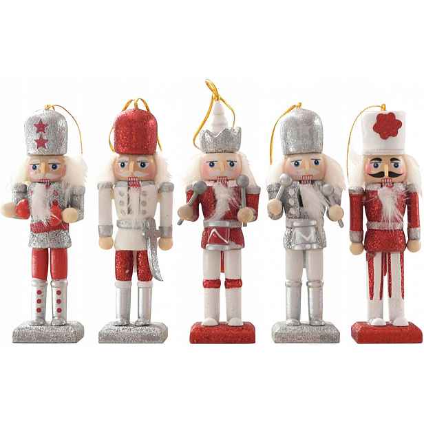Vánoční Figurky Dědeček Na Ořechy 5 Ks 12 CM Přívěsky
