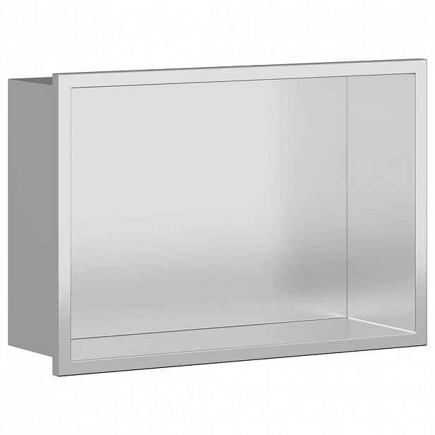 vidaXL Sprchový nik Stříbrná 30 x 20 x 9,5 cm Nerezová ocel
