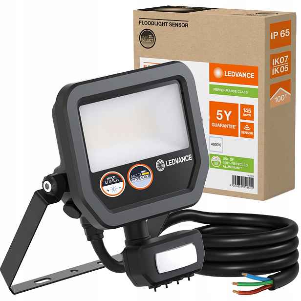 Led reflektor 17W 4000K Snímač pohybu Vodotěsný Ledvance Floodlight