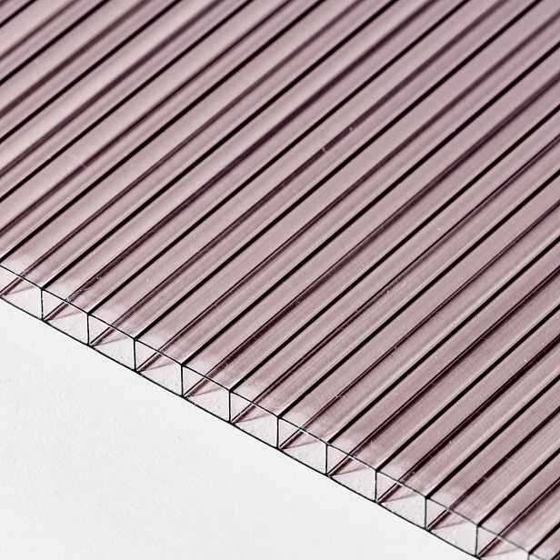 Deska polykarbonátová dutinková MULTICLEAR 6 BOX 2 WALL 1UV bronz 1050×2000 mm