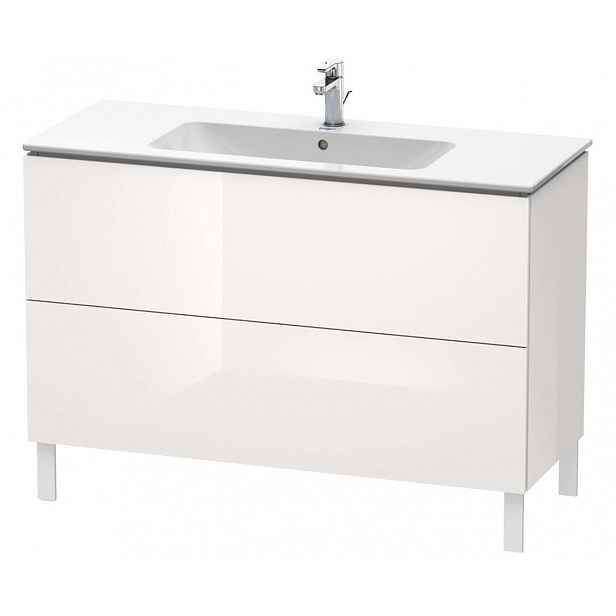 Duravit L-Cube - Umyvadlová skříňka 86x122x48 cm, 2 zásuvky, lesklá bílá LC662802222