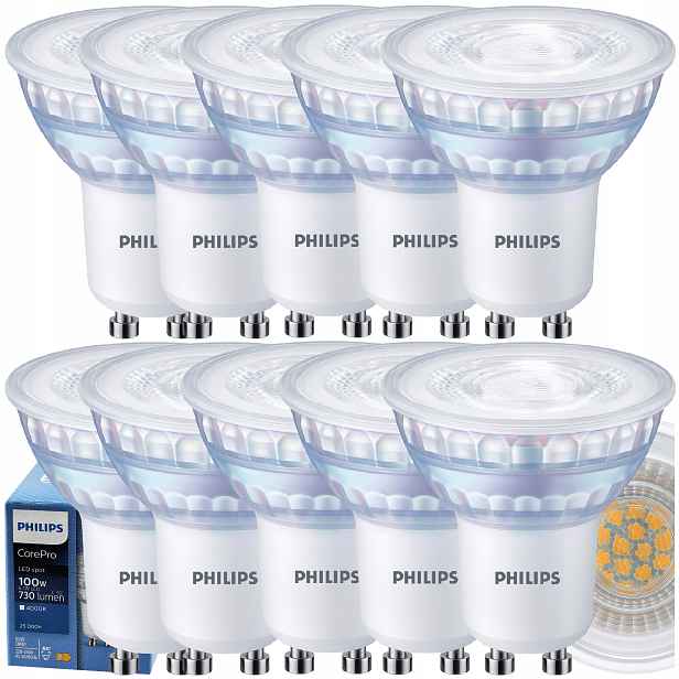 Philips Led žárovka GU10 6,7W 100W 670lm 4000K EyeComfort CorePro 10x