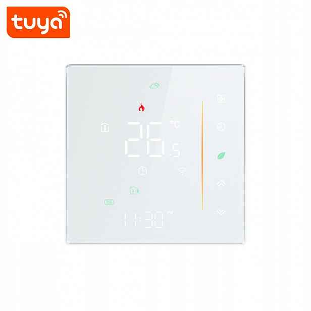 Termostat Podlahového Vytápění Pro Vodu Tuya Smart LCD Ga 5A Bílý Wifi
