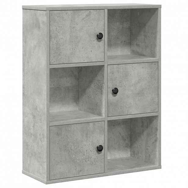 vidaXL Knihovna betonově šedá 60x24x76,5 cm kompozitní dřevo