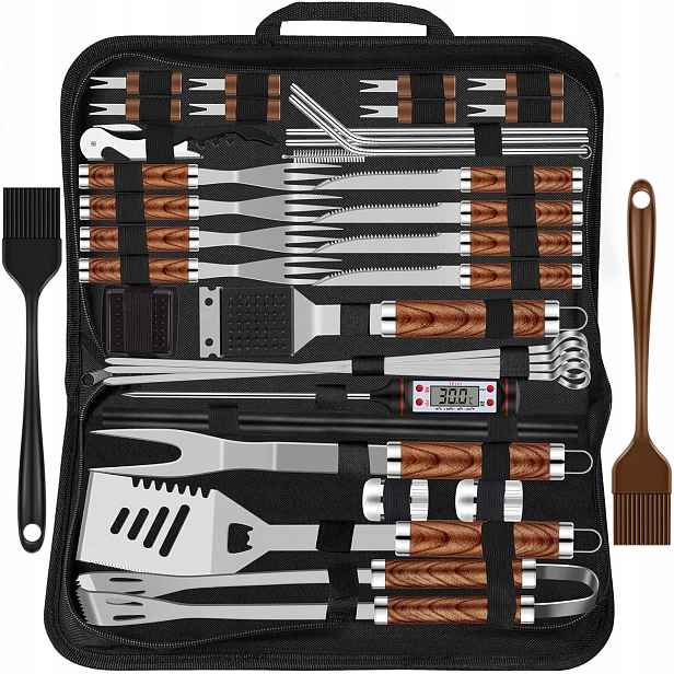 Grilovací Sada 25V1 Kufr Bbq Příslušenství Ocel Pro
