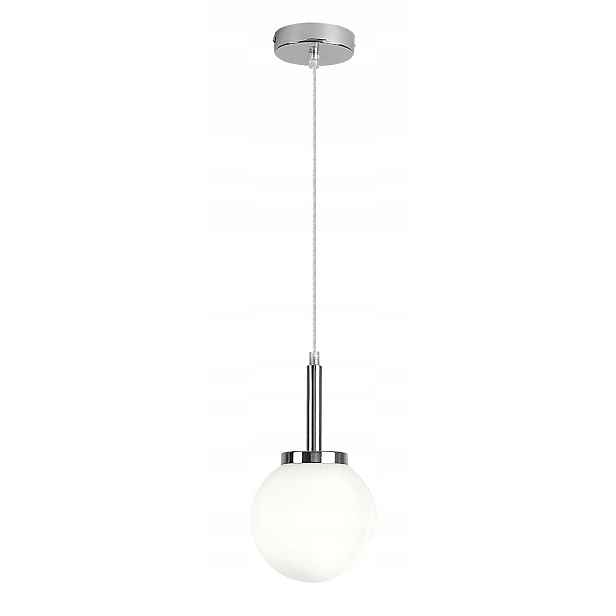 Rabalux Togo závěsná lampa koule Ø15 cm chrom/bílá E14 IP44