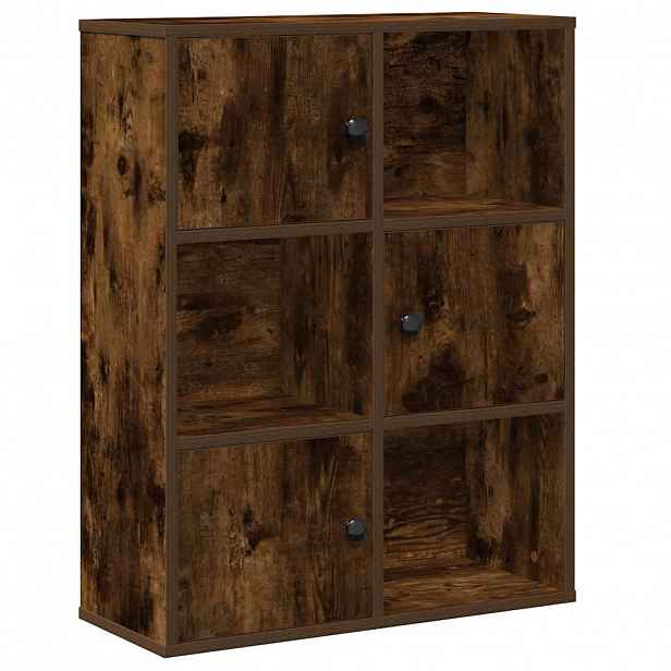 vidaXL Knihovna kouřový dub 60x24x76,5 cm kompozitní dřevo
