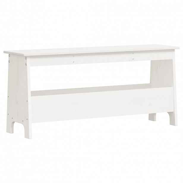 vidaXL Lavice do předsíně bílá 100 x 28 x 45 cm masivní borovice