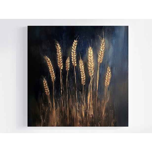 Obraz Na Plátně Canvas Olej Příroda Rostlinnost Vesnice Pole Obilí Klasy 50x50