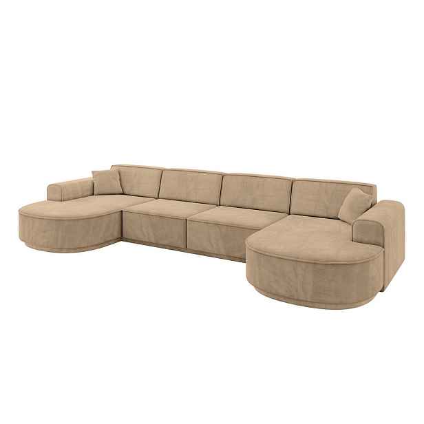 ALTDECOR SEDACÍ SOUPRAVA ve tvaru U MARI-U2-v3 388x171x83 Béžová Velur