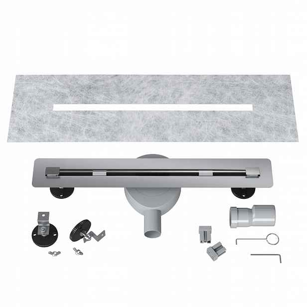 Lineární Odtok Pod Dlažbu 50 cm Ocel Sifon Sprchová Vanička Luno Inox
