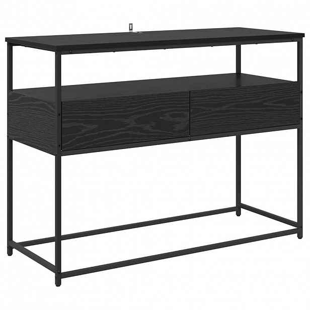 vidaXL Konzolový stolek Černý dub 100 x 40 x 75 cm Kompozitní dřevo